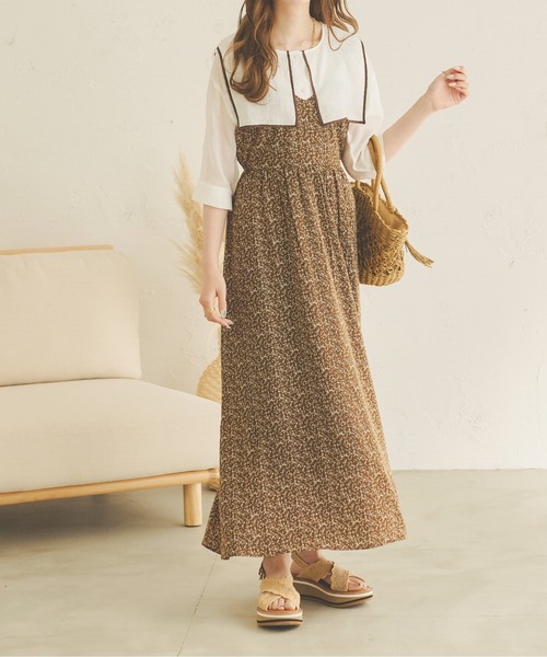 Ambre Neige(アンブルネージュ)の「パイピングビッグカラーシアーブラウス/【WEB/EC限定商品】(シャツ/ブラウス・レディース・ベージュ/オフホワイト/ピンク・FREE)」の11枚目の写真