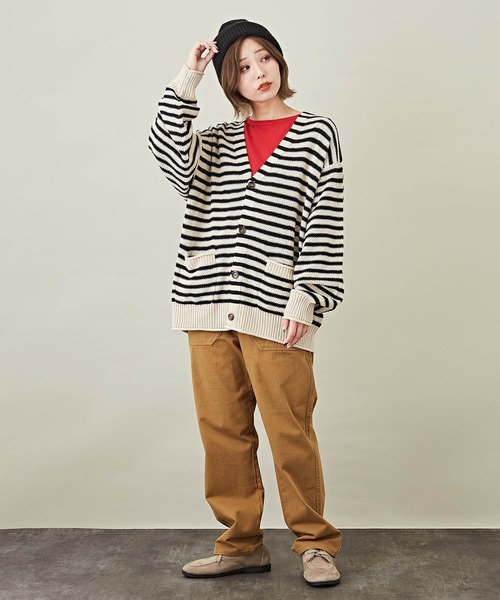 CUBE SUGAR（キューブシュガー）の「無地ツイルベイカーパンツ（チノパンツ・レディース・ベージュ/ブラウン/カーキ・S/M）」の5枚目の写真