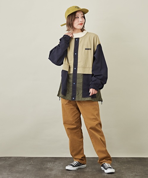 CUBE SUGAR（キューブシュガー）の「無地ツイルベイカーパンツ（チノパンツ・レディース・ベージュ/ブラウン/カーキ・S/M）」の6枚目の写真