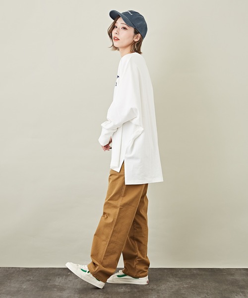 CUBE SUGAR（キューブシュガー）の「無地ツイルベイカーパンツ（チノパンツ・レディース・ベージュ/ブラウン/カーキ・S/M）」の10枚目の写真