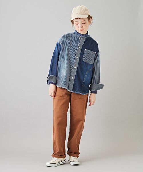 CUBE SUGAR（キューブシュガー）の「無地ツイルベイカーパンツ（チノパンツ・レディース・ベージュ/ブラウン/カーキ・S/M）」の13枚目の写真