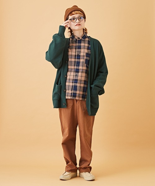 CUBE SUGAR（キューブシュガー）の「無地ツイルベイカーパンツ（チノパンツ・レディース・ベージュ/ブラウン/カーキ・S/M）」の15枚目の写真