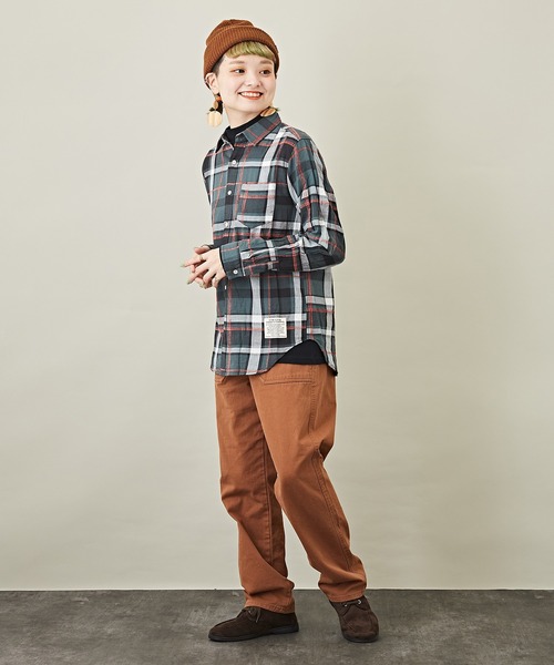 CUBE SUGAR（キューブシュガー）の「無地ツイルベイカーパンツ（チノパンツ・レディース・ベージュ/ブラウン/カーキ・S/M）」の19枚目の写真