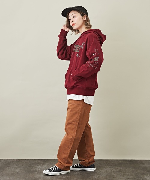 CUBE SUGAR（キューブシュガー）の「無地ツイルベイカーパンツ（チノパンツ・レディース・ベージュ/ブラウン/カーキ・S/M）」の21枚目の写真