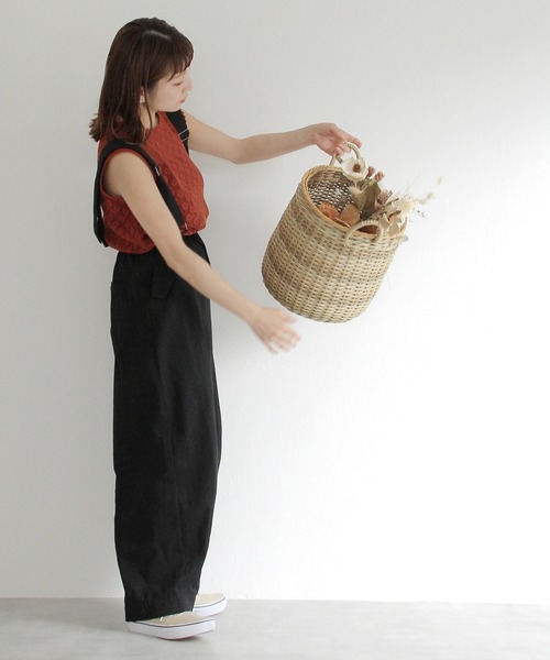 Crisp(クリスプ)の「サスペンダーミリタリーパンツ(チノパンツ・レディース・ブラック/ブラウン・FREE)」の14枚目の写真