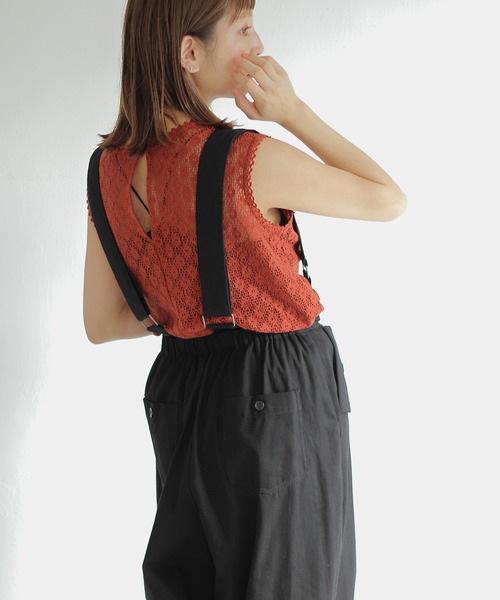 Crisp(クリスプ)の「サスペンダーミリタリーパンツ(チノパンツ・レディース・ブラック/ブラウン・FREE)」の17枚目の写真