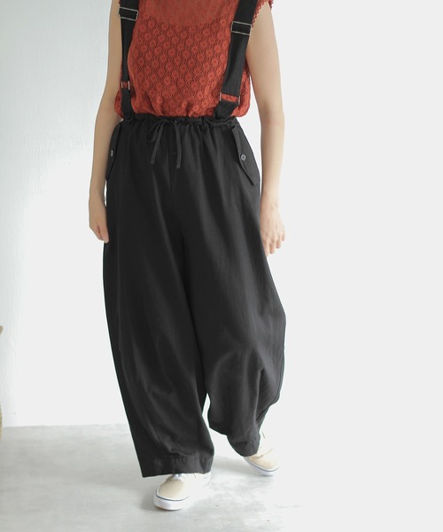 Crisp(クリスプ)の「サスペンダーミリタリーパンツ(チノパンツ・レディース・ブラック/ブラウン・FREE)」の18枚目の写真