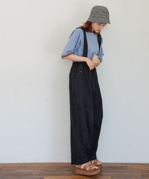 Crisp(クリスプ)の「サスペンダーミリタリーパンツ(チノパンツ・レディース・ブラック/ブラウン・FREE)」の7枚目の写真