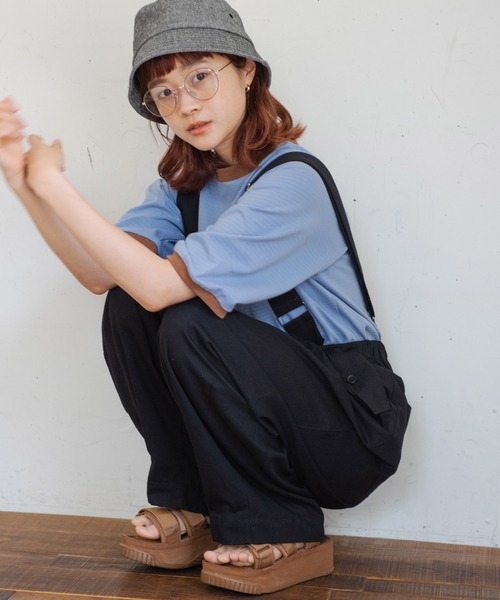 Crisp(クリスプ)の「サスペンダーミリタリーパンツ(チノパンツ・レディース・ブラック/ブラウン・FREE)」の12枚目の写真