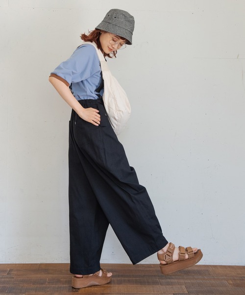 Crisp(クリスプ)の「サスペンダーミリタリーパンツ(チノパンツ・レディース・ブラック/ブラウン・FREE)」の4枚目の写真