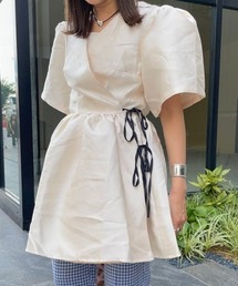 GHOSPELL / Scent Satin Wrap Dress