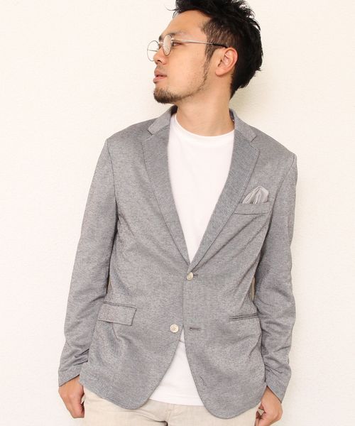 coen(コーエン)の「COOLMAXコットンリネンサーフジャケット(テーラードジャケット・メンズ・グレー/ベージュ・X-LARGE/SMALL/LARGE/MEDIUM)」の2枚目の写真