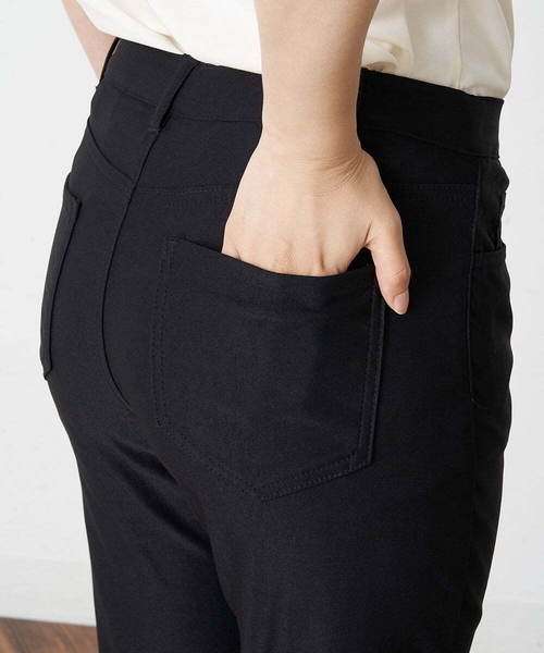 OFUON le MK（オフオンルエムケー）の「【洗濯機で洗える】ハイパーストレッチパンツ（デニムパンツ・レディース・ブラック・38/36）」の6枚目の写真