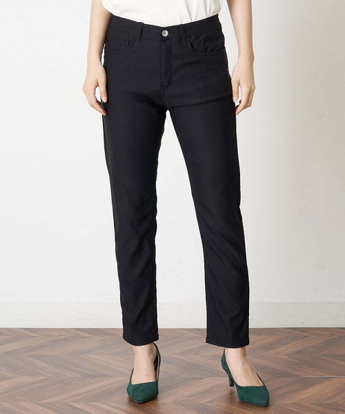 OFUON le MK（オフオンルエムケー）の「【洗濯機で洗える】ハイパーストレッチパンツ（デニムパンツ・レディース・ブラック・38/36）」の8枚目の写真