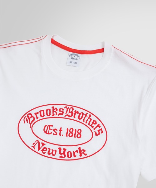 BROOKS BROTHERS（ブルックスブラザーズ）の「ラベルプリント Tシャツ（Tシャツ/カットソー・メンズ・ホワイト・MEDIUM/LARGE/X-LARGE/SMALL）」の4枚目の写真