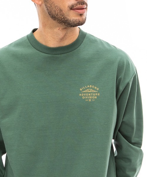 BILLABONG(ビラボン)の「BILLABONG/ビラボン バックプリントロンT プレーティング天竺/ヘビーウェイトロンT ワンポイント/ロングスリーブTee BC012-055(Tシャツ/カットソー・メンズ・グリーン/ホワイト/ブラック・L/XL/M)」の3枚目の写真