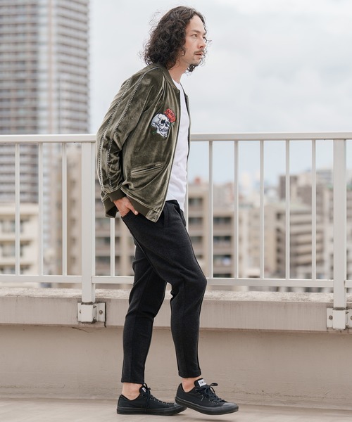 ベロア　スカジャン　M 朧[おぼろ] ビックサイズ 4L 虎 刺繍 ベロア 和柄 スカジャン/華鳥風月