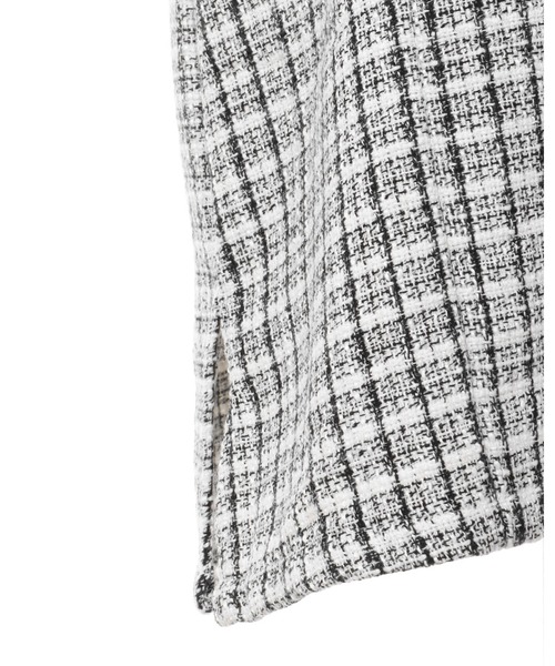 MLI'A(エムリア)の「Vネックベスト(ベスト・レディース・オフホワイト/ホワイト×ブラック/ブラック・M)」の6枚目の写真