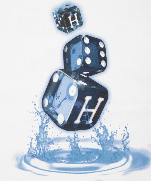 HUF（ハフ）の「ICE DICE TEE / HUF プリントTシャツ（Tシャツ/カットソー・メンズ・ホワイト/ブラック・SMALL/MEDIUM/LARGE/X-LARGE/XX-LARGE）」の5枚目の写真
