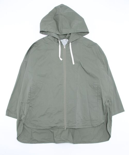 BEARDSLEY（ビアズリー）の「シャツフーディーパーカー（ブルゾン・レディース・チャコールグレー/カーキ・FREE）」の5枚目の写真