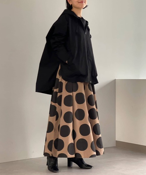 BEARDSLEY（ビアズリー）の「シャツフーディーパーカー（ブルゾン・レディース・チャコールグレー/カーキ・FREE）」の18枚目の写真