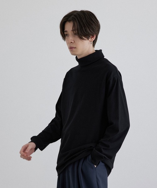 JUNRED(ジュンレッド)の「コットンタートルネックカットソー(Tシャツ/カットソー・メンズ・ホワイト/ブラック・S/M/L)」の11枚目の写真