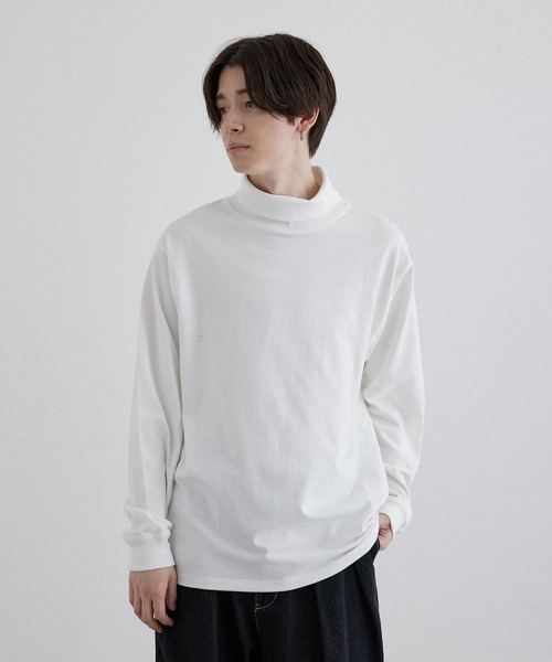 JUNRED(ジュンレッド)の「コットンタートルネックカットソー(Tシャツ/カットソー・メンズ・ホワイト/ブラック・S/M/L)」の6枚目の写真