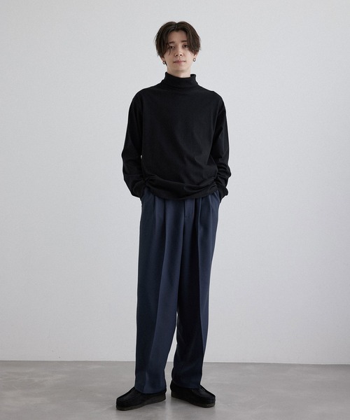 JUNRED(ジュンレッド)の「コットンタートルネックカットソー(Tシャツ/カットソー・メンズ・ホワイト/ブラック・S/M/L)」の15枚目の写真