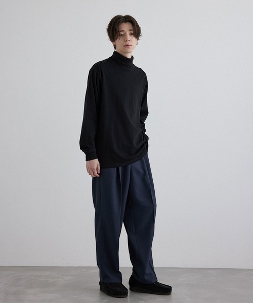 JUNRED(ジュンレッド)の「コットンタートルネックカットソー(Tシャツ/カットソー・メンズ・ホワイト/ブラック・S/M/L)」の13枚目の写真