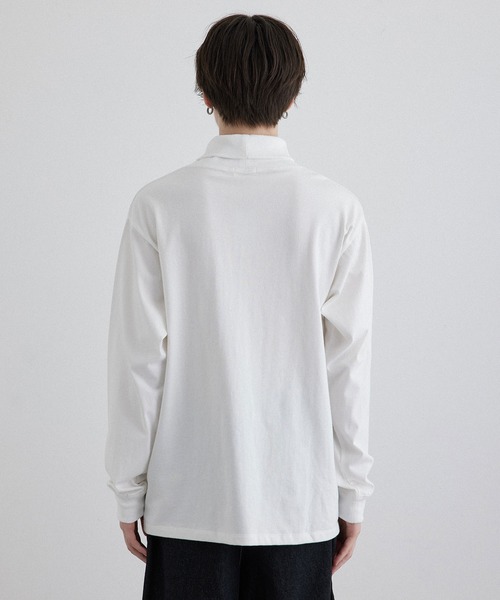 JUNRED(ジュンレッド)の「コットンタートルネックカットソー(Tシャツ/カットソー・メンズ・ホワイト/ブラック・S/M/L)」の7枚目の写真