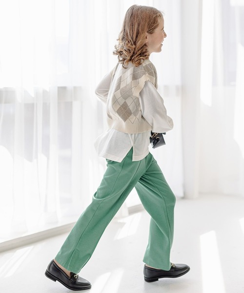 GLOBAL WORK(グローバルワーク)の「カラーフレアパンツ/353929(その他パンツ・キッズ・グリーン/サックスブルー/ライトピンク/ブラック・120cm/110cm/160cm/150cm/130cm/100cm/140cm)」の18枚目の写真