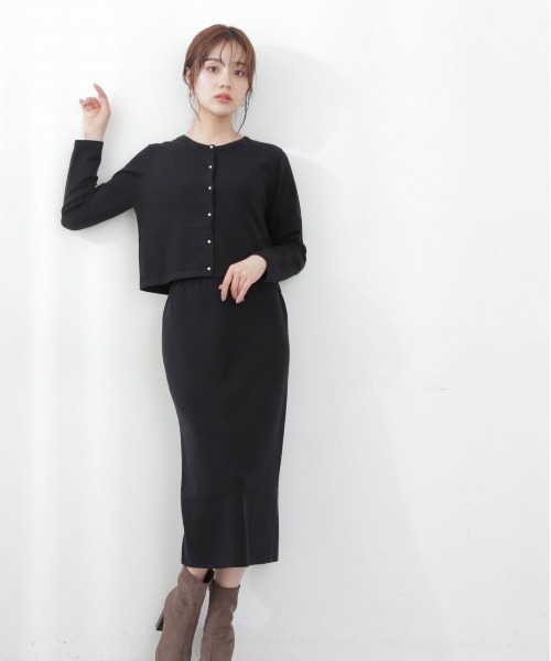 PROPORTION BODY DRESSING（プロポーションボディドレッシング）の「タイトニットセットアップ / 1212240905（ワンピース・レディース・ブラック/ブルー/ライトグリーン・SMALL/MEDIUM）」の10枚目の写真