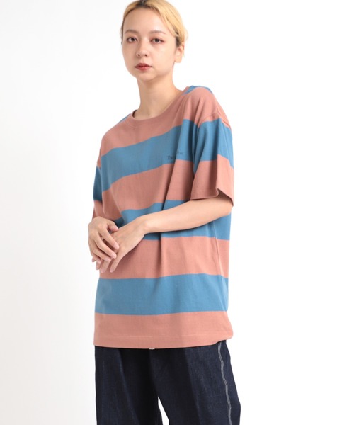 RNA（アールエヌエー）の「M1939 ワイドボーダーＢＩＧ　Ｔ（Tシャツ/カットソー・レディース・ダークブラウン/ピンク系その他/オレンジ系その他・MEDIUM）」の3枚目の写真