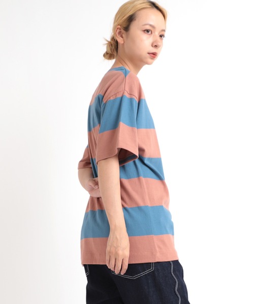 RNA（アールエヌエー）の「M1939 ワイドボーダーＢＩＧ　Ｔ（Tシャツ/カットソー・レディース・ダークブラウン/ピンク系その他/オレンジ系その他・MEDIUM）」の22枚目の写真