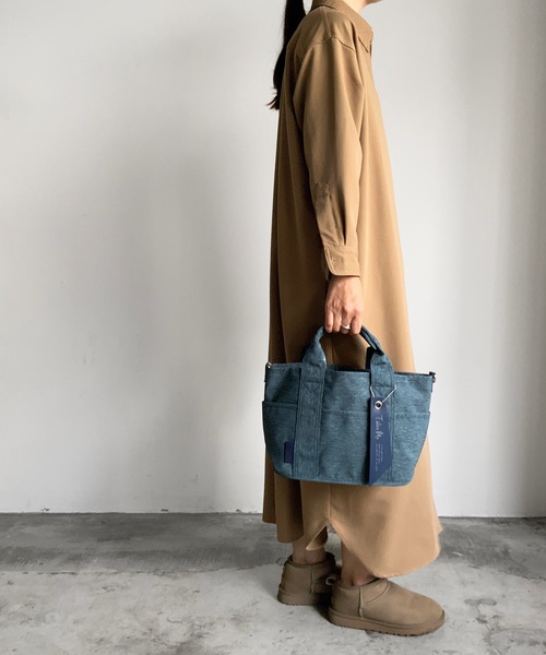 nicott（ニコット）の「NC:Take Me 9pocket Totebag テイクミー９ポケットトートバッグ（トートバッグ・レディース・ブラック/グレー/カーキ/インディゴブルー/ベージュ・FREE）」の5枚目の写真