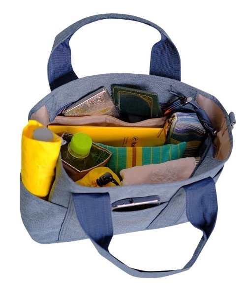 nicott（ニコット）の「NC:Take Me 9pocket Totebag テイクミー９ポケットトートバッグ（トートバッグ・レディース・ブラック/グレー/カーキ/インディゴブルー/ベージュ・FREE）」の11枚目の写真