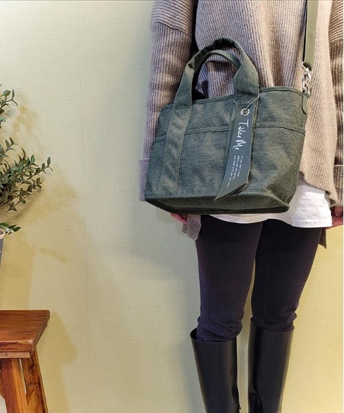 nicott（ニコット）の「NC:Take Me 9pocket Totebag テイクミー９ポケットトートバッグ（トートバッグ・レディース・ブラック/グレー/カーキ/インディゴブルー/ベージュ・FREE）」の9枚目の写真