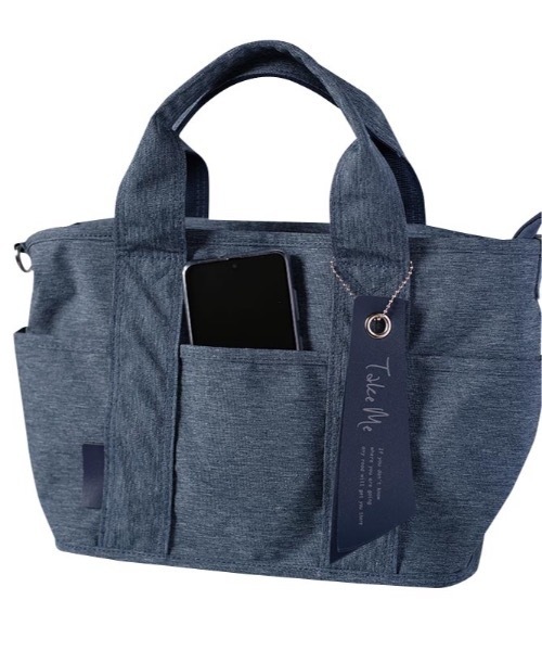 nicott（ニコット）の「NC:Take Me 9pocket Totebag テイクミー９ポケットトートバッグ（トートバッグ・レディース・ブラック/グレー/カーキ/インディゴブルー/ベージュ・FREE）」の15枚目の写真