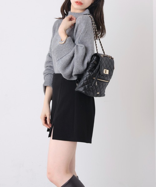 Chico（チコ）の「【2022AW】モヘア風ボトルネックショート丈ニット