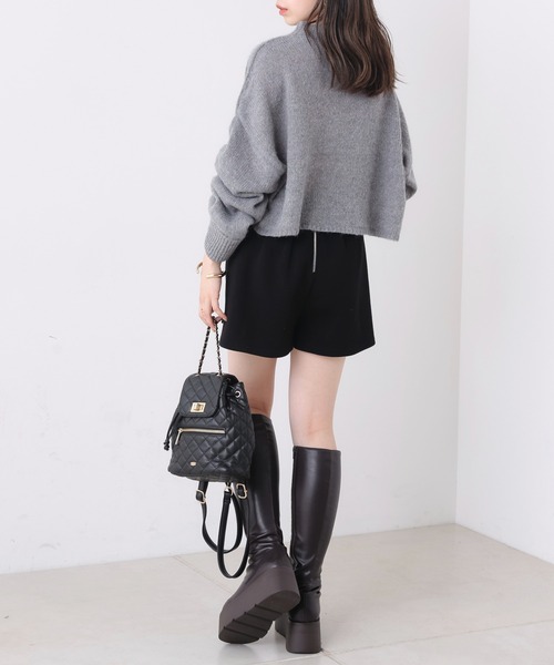 Chico（チコ）の「【2022AW】モヘア風ボトルネックショート丈ニット（ニット/セーター・レディース・ブラック/グレー/ピンク/アイボリー・FREE）」の14枚目の写真