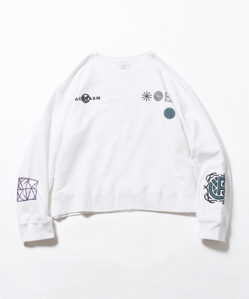 FACETASM(ファセッタズム)の「FACETASM/ファセッタズム ANARCHY CREWNECK スウェット(スウェット・メンズ・ホワイト/ブラック・5)」の2枚目の写真
