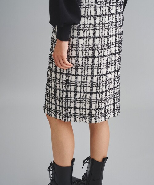 セール】ツイードレイヤードニットワンピース（ワンピース）｜Diagram