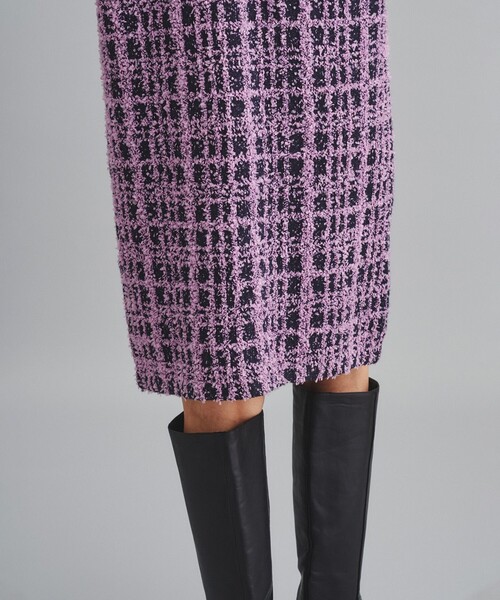 セール】ツイードレイヤードニットワンピース（ワンピース）｜Diagram