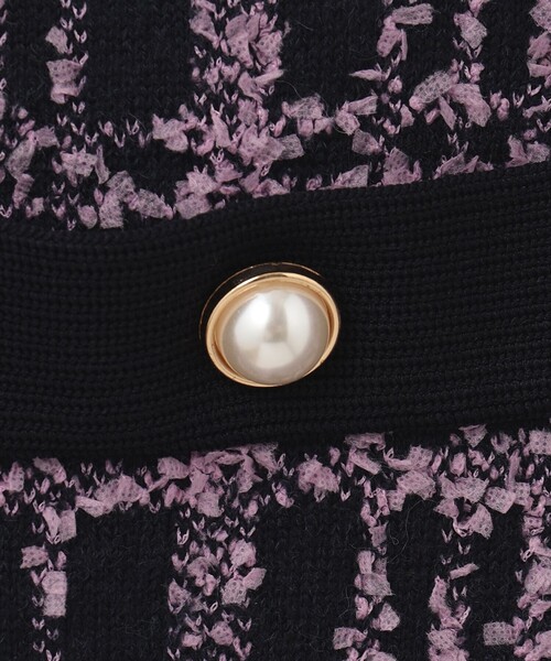 セール】ツイードレイヤードニットワンピース（ワンピース）｜Diagram