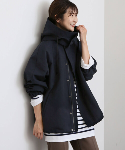 SLOBE IENA(スローブイエナ)の「LASKA CPウェザーバルーンブルゾン(ブルゾン・レディース・ネイビー/ブラウン・FREE)」の2枚目の写真