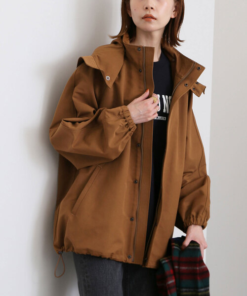 SLOBE IENA(スローブイエナ)の「LASKA CPウェザーバルーンブルゾン(ブルゾン・レディース・ネイビー/ブラウン・FREE)」の6枚目の写真