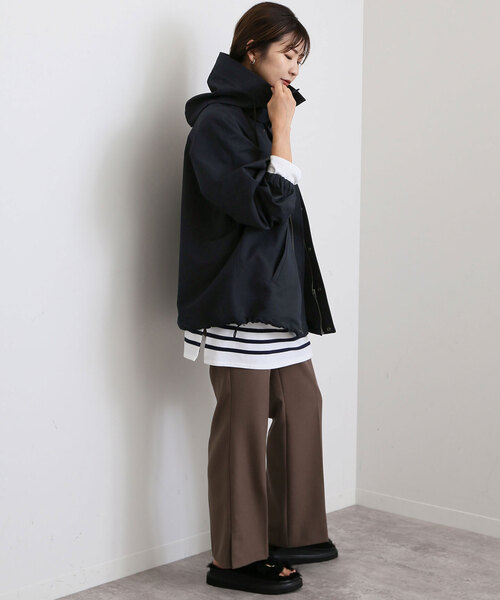 SLOBE IENA(スローブイエナ)の「LASKA CPウェザーバルーンブルゾン(ブルゾン・レディース・ネイビー/ブラウン・FREE)」の4枚目の写真