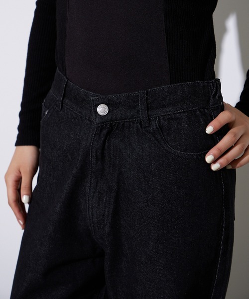 4youstory(フォーユーストーリー)の「【4youstory】デニムダメージルーズストレートパンツ(デニムパンツ・レディース・インディゴブルー/ブルー/ブラック・FREE)」の9枚目の写真