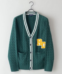 【BLUE STANDARD/ブルースタンダード】5G カレッジデザイン レタードカーディガン