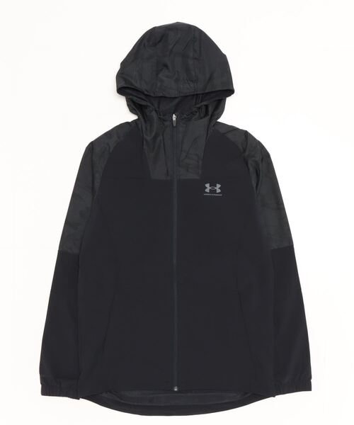 【美品】裏起毛 UNDER ARMOUR トリコットウーブンジャケット　XXL アンダーアーマー(UNDER ARMOUR) ウインドブレーカー ジャケット
